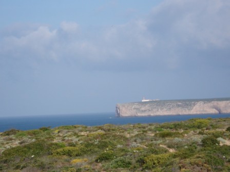Uiterst Westelijke landtong van het Europese continent nabij Sagres, met de vuurtoren van San Vicente.